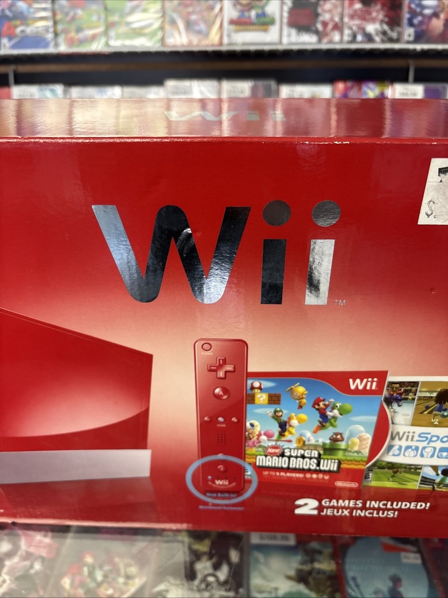 Nintendo Wii New Super Mario Bros. Pack Red Console (RCLSRAAK) for