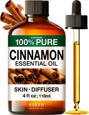 KUKKA Cinnamon Essential Oils - 4 Fl Oz - for Hair, Skin, Diffuser, Aromather...