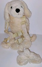 Gold Bug Child Safety Harness Puppy Plush Beige Yellow Snack Pocket 2 In 1  J