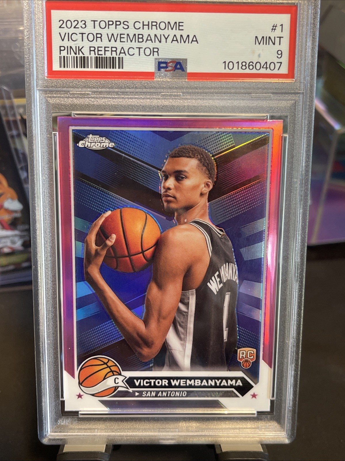 2023-24 Topps Chrome - Victor Wembanyama #1 Pink Refractor (RC) PSA 9