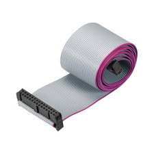 IDC Wire Flat Ribbon Cable FC/FC Connector A-Type 30 Pins 2.54mm Pitch 1m Length