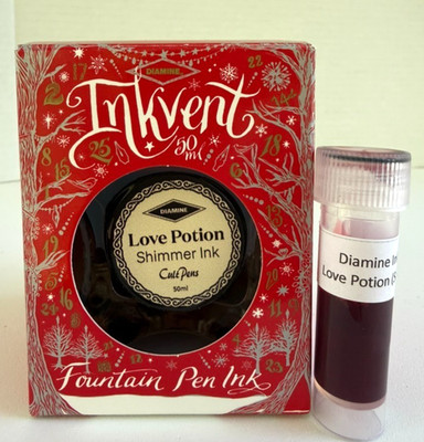 3ml Ink Sample - Diamine Inkvent x Cult Pens ''Love Potion'' Shimmer - 1 Vial Only