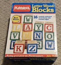 Playskool Letter Wood Blocks 16 Blocks