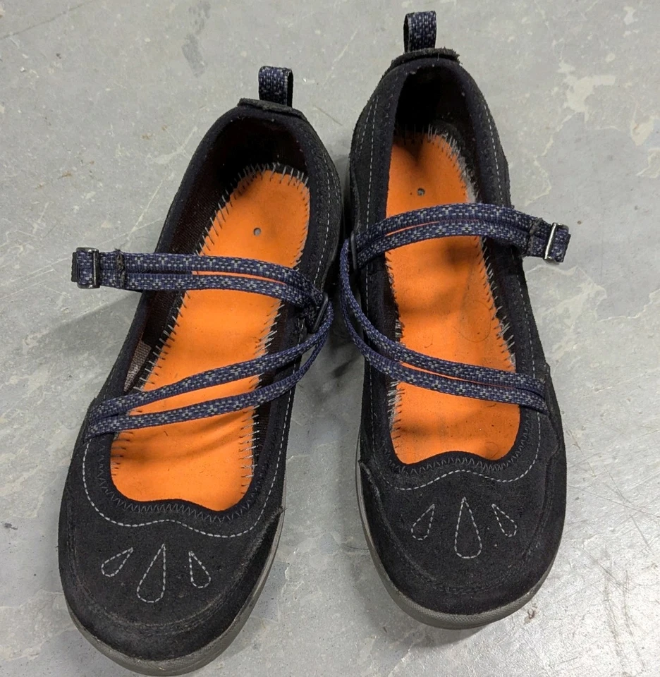 ZAPATOS CÓMODOS CHACO PETALUMA Negro 8.5 Gamuza Mary Jane Trail Senderismo Foto 2 de 4