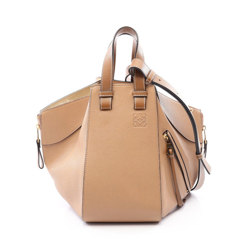 Loewe HAMMOCK SMALL 2WAY Shoulder Bag Brown Leather with Strap Women's #RCB21079