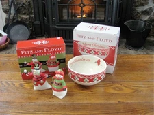 Fitz and Floyd Salt and Pepper and Sentiment Bowl 2012