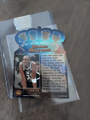 Kobe Bryant 1996 Pacific Power Gold Crown Die-Cut #GC3 Rookie Card