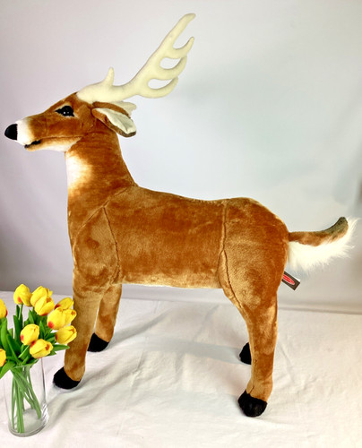 Melissa & Doug Life-like Plush Stuffed Deer Buck Reindeer 36" Tall