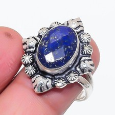Lapis Lazuli Gemstone Handmade 925 Sterling Silver All Size Ring For Gift
