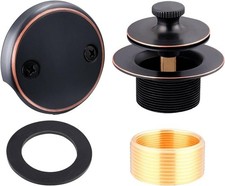 Oil Rubbed Bronze Bath Tub Drain Conversion Kit Assembly, Lift and Turn Tub D...