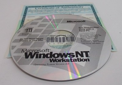 Microsoft Windows NT  1-2 Processor Workstation/Server Ver 4.0 1996