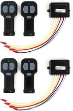 12V Wireless Winch Remote Control Kit 4 Pack Universal 5 Wire Receiver For Truck