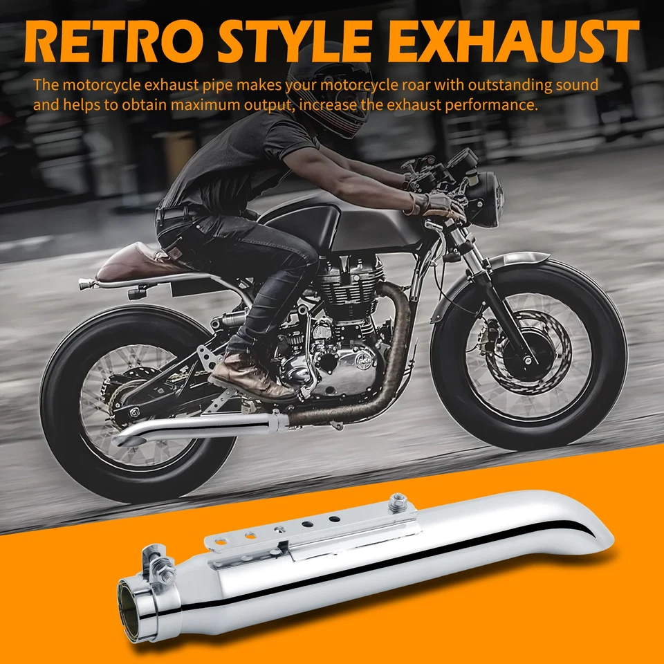 Silenciador tubo escape 2" ID Slip-On 20" para Honda CM 450 125 200 250 400 Foto 3 de 4