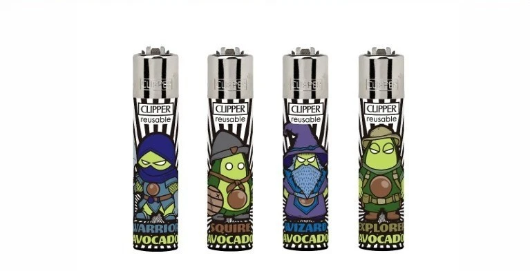 Clipper  4 x gambling fun Refillable Lighters  collectable set of 4+ bonus - Picture 1 of 3