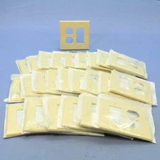 Leviton PJ826-I Ivory 2-Gang Duplex Decora Unbreakable Midway Wallplates 25pcs