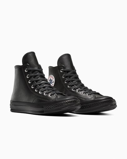 Converse Chuck 70 Hi Leather Black Men's Size 10 A15169C CTAS