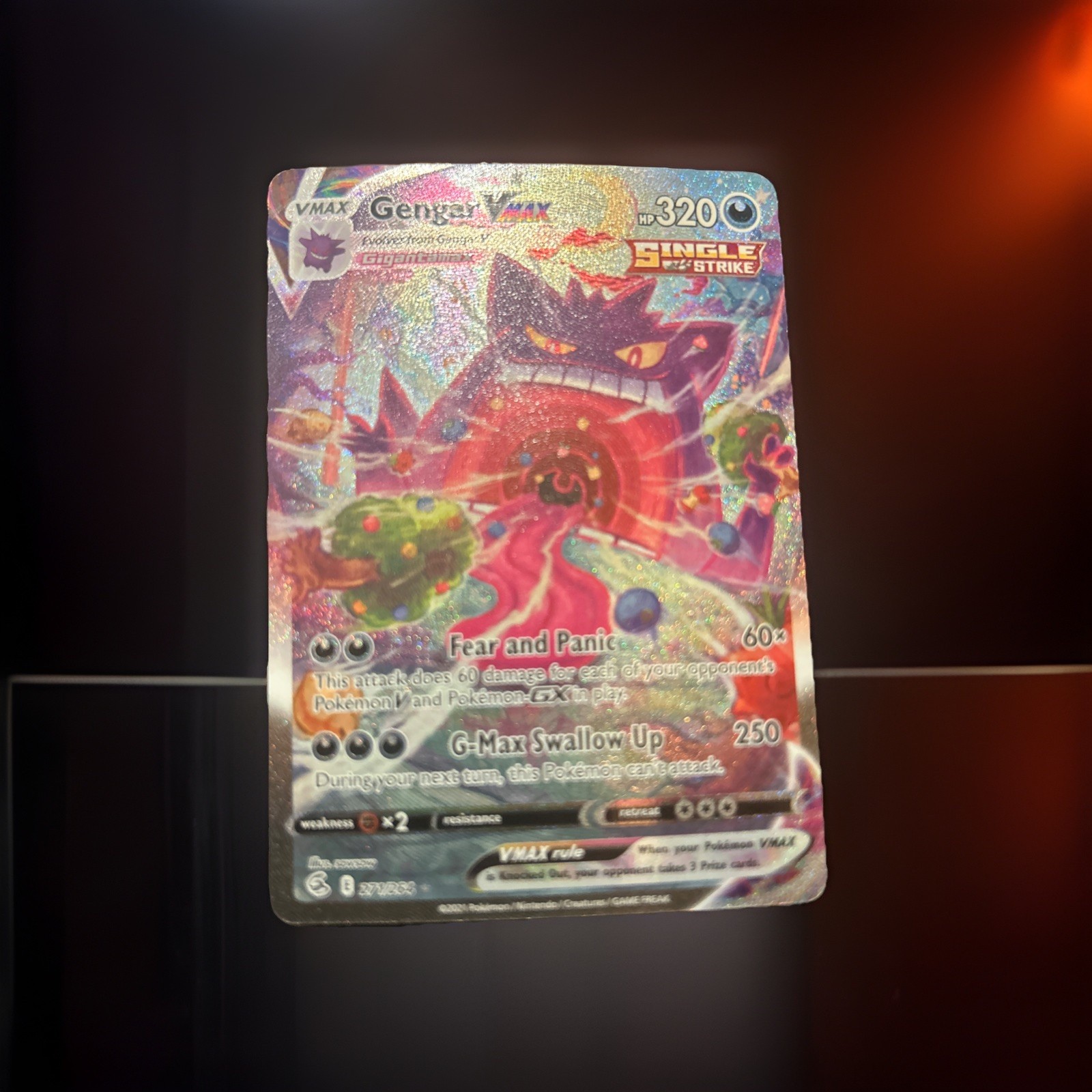 Gengar VMAX (Alternate Art Secret) 271/264 Swsh08: Fusion Strike Holo NM/M