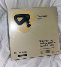 Therabody Theragun Relief Percussion Massage Gun, Multispeed, Black, 3 Heads