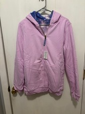 NWT Lands End Kids Husky Large Reversible Sherpa Fleece Hoodie Super Soft Zips