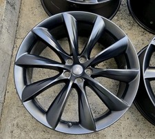 Genuine 22 Tesla Single Factory Front Turbine Matte Black Rim Oem Wheel Model X