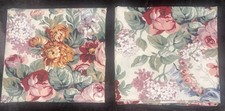Vintage Pair /2 RALPH LAUREN ALLISON Cottage Floral Rose KING Pillowcases USA  