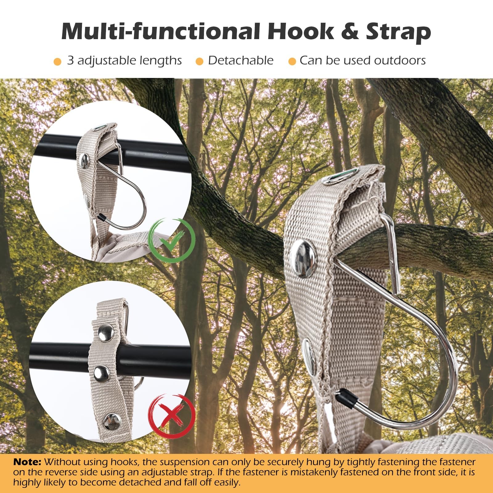 Travel Luggage Organizer Hanging Packing Cubes Portable Shelf 2 Hook Beige S