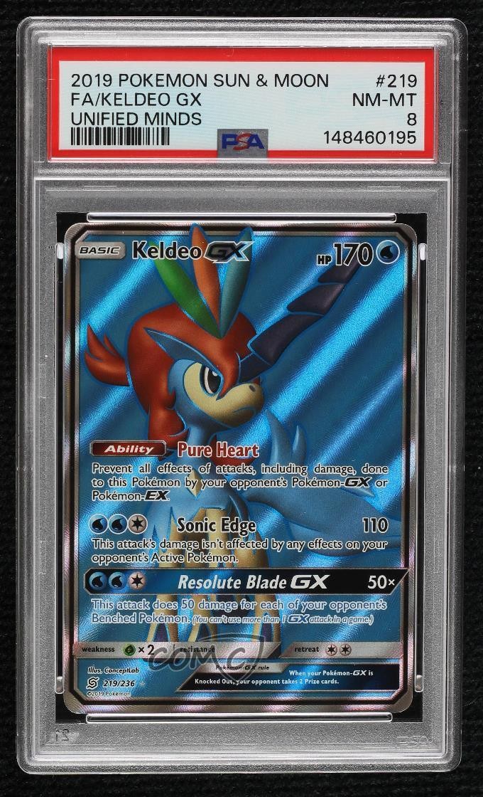 Full Art - Keldeo GX Pokemon Sun & Moon Unified Minds #219
