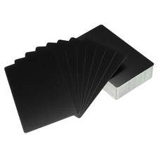 100Pc 0.21mm Thick 3.4x2.1"Metal Business Cards Blank for Custom DIY,Matte Black