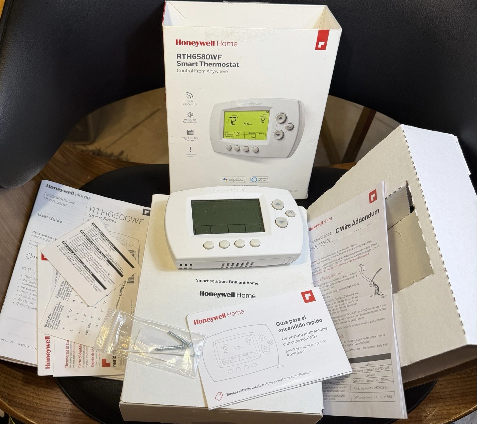Honeywell Home RTH6580WF Wi-Fi 7-Day Programmable Thermostat, White