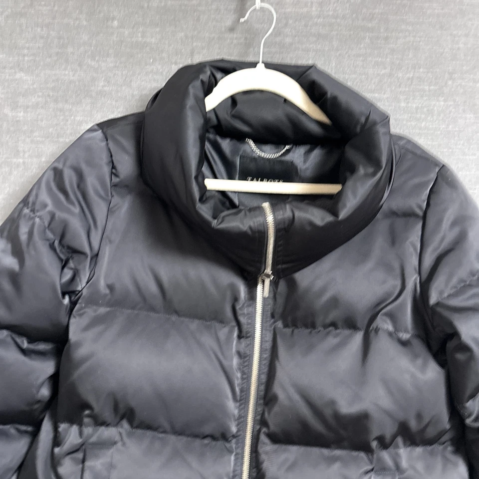 Talbots Coat S Black Down Puffer Jacket Classic Warm Fall Winter Ski Travel Work - Image 4 of 4