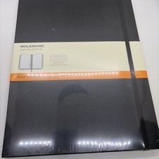 Classic Notebook Hard Cover 8.5" x 11" Lined 192 Pages Black Ruled New Sealed