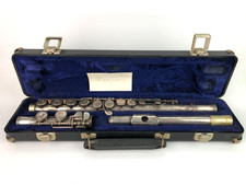 Vintage W.T. Armstrong Elkhart IND Model 104 Flute Silver Plate Serial 26 45766