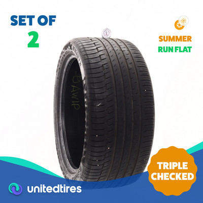 Set of (2) Used 315/35R22 Continental PremiumContact 6 SSR 111Y - 6.5/32