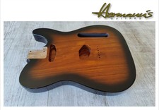 Corpo Tele Roasted Swamp Ash, 3 Pezzi, Finitura Amber Burst, Peso Solo 1,92 Kg