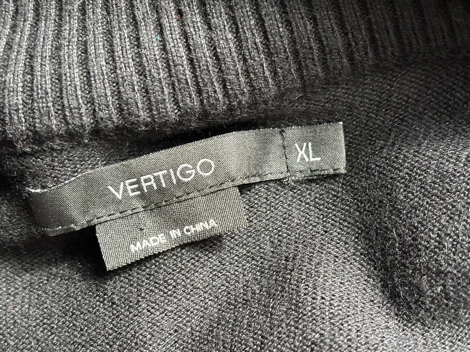 Vertigo Jacket Womens XL Gray Faux Fur Bomber Zip Front Rib Knit Coat - Image 3 of 4