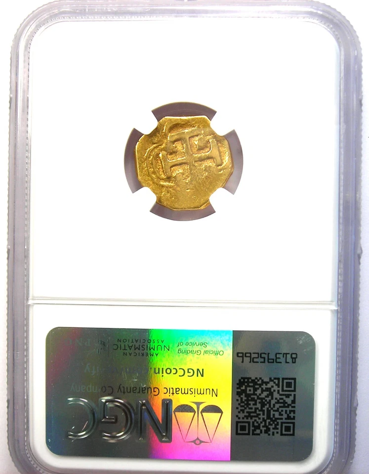 Moneda 1599-1612 España Oro Cob Escudo Felipe III 1E - Certificada NGC XF Detalle EF Foto 3 de 4