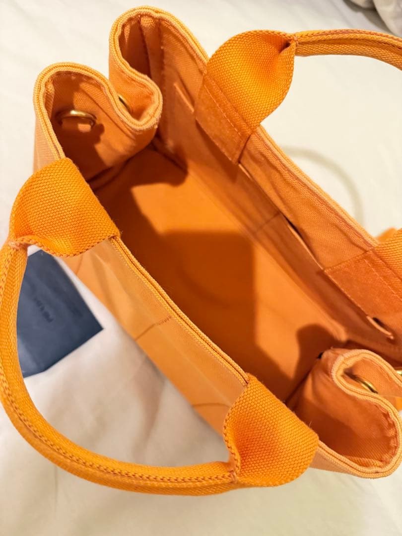 PRADA orange canvas shoulder bag thumbnail 4