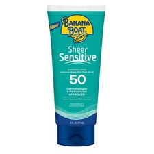 Banana Boat Sheer Sensitive Body Lotion, SPF 50, 6oz 6 Fl Oz Pack of 1 , Blue
