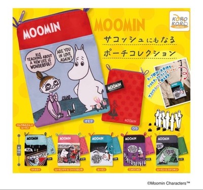 Moomin Sacoche Pouch Collection complete set 6 Capsule Toy NEW