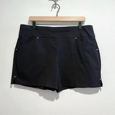 I.N.C. International Concepts Women’s 16 Pull On Waist Stretch Shorts Black