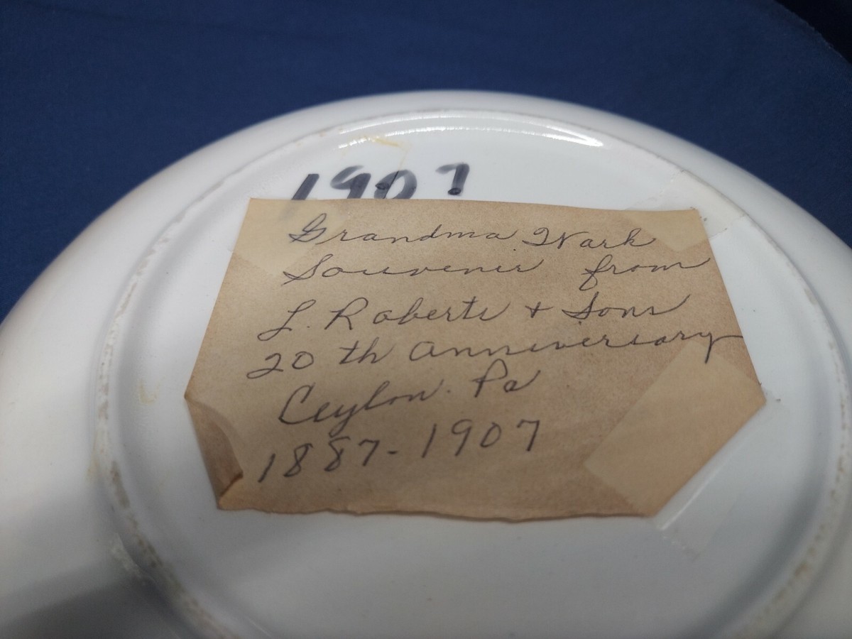 Antique 1907 Decorative Plate 20th Anniversary Gift Beautiful! | eBay