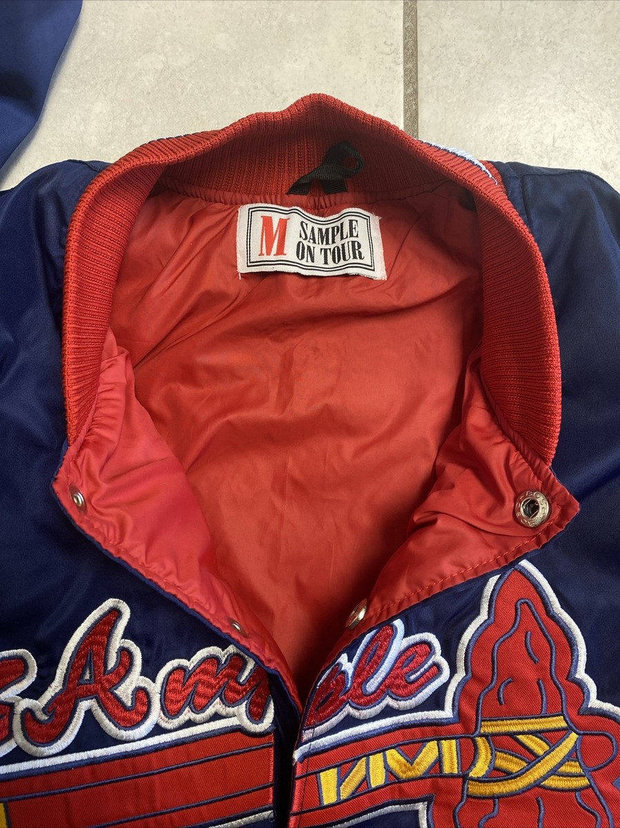 み*ゆ様 Braves 刺繍ロゴ ボンバージャケット ネイビー Braves 刺繍ロゴ ボンバージャケット ネイビー ウェア
