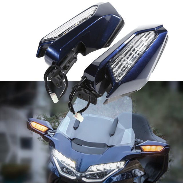 Rear View Mirror LED Signal Clear Lens For Honda Goldwing 1800 GL1800