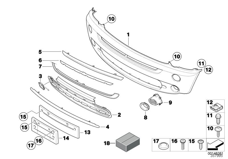 Mini Genuine Right Chrome Trim Ring for Fog Lamp R50 R52 Cabrio 