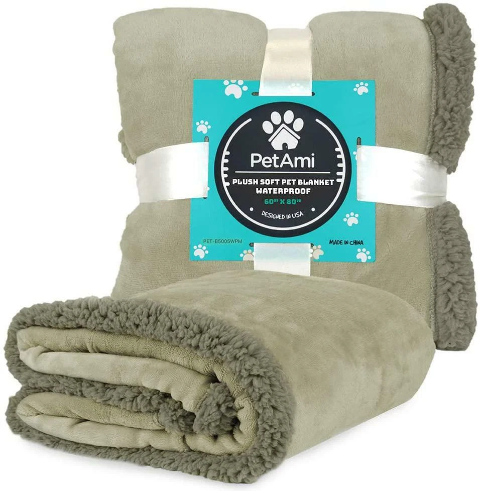 PetAmi Waterproof Dog Blanket for Bed Couch Sofa Waterproof