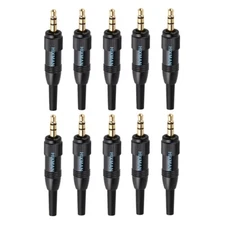DIY 10X New 3.5mm Stereo Locking Jack Plug For Sony Sennheiser Nady Audio2000S