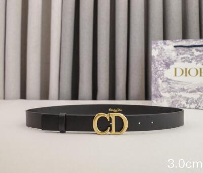 New D!or Women's belt Adjustable belt length ''CD'' loop, width 3.0cm Without box