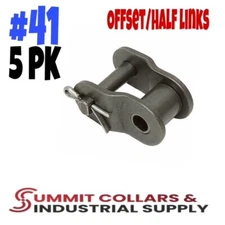 (5PK) #41 Roller Chain Offset Links - 1/2" Pitch - Half Link, Great Quality!