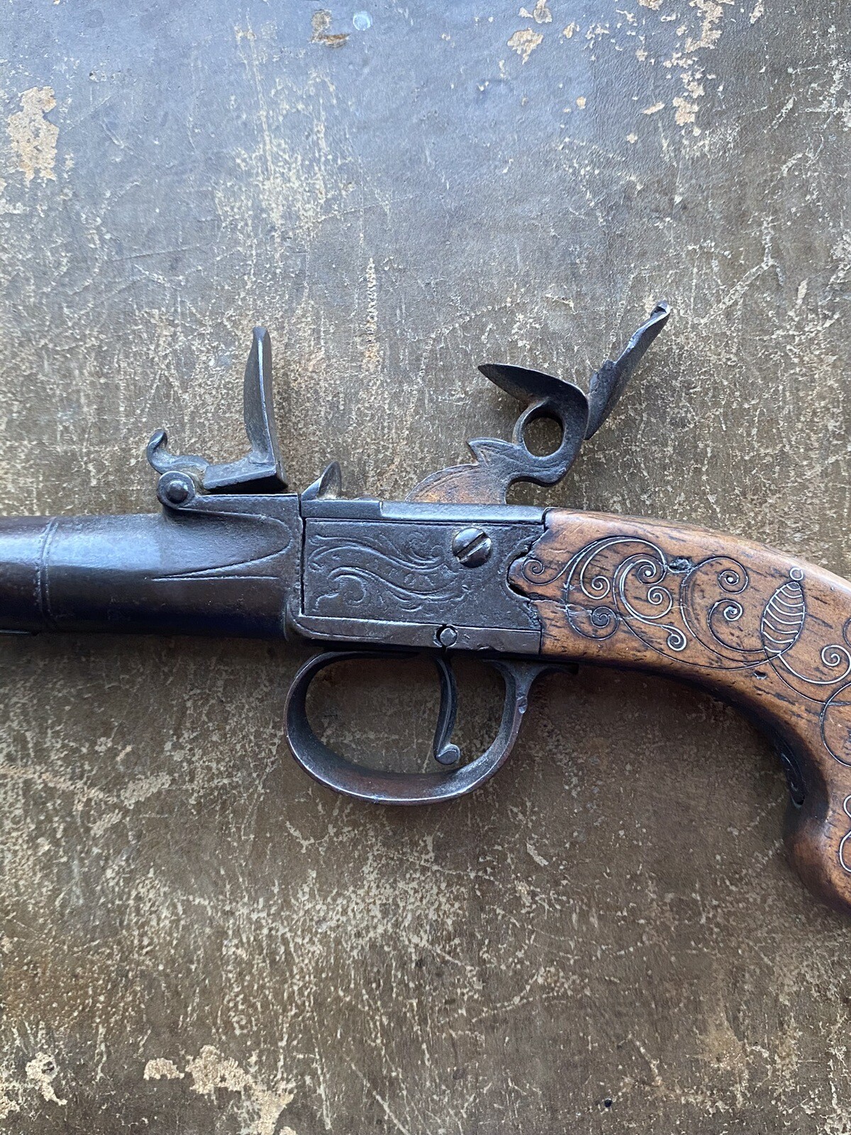 Antique Flintlock Pistol Paperweight Ornament Made In Circa 1780 eBay