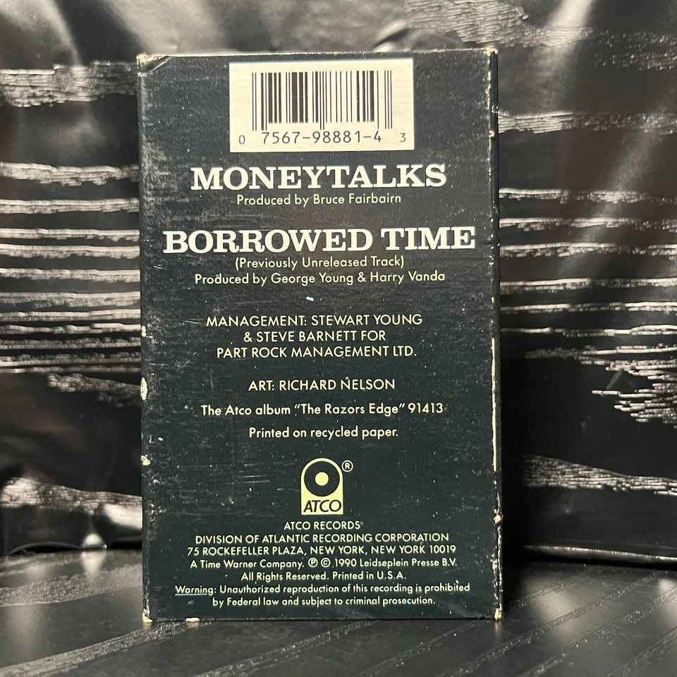 AC/DC – Moneytalks (US, 1990, ATCO Records, 7 4-98881, AR) Cassette *Tested* - Image 3 of 4